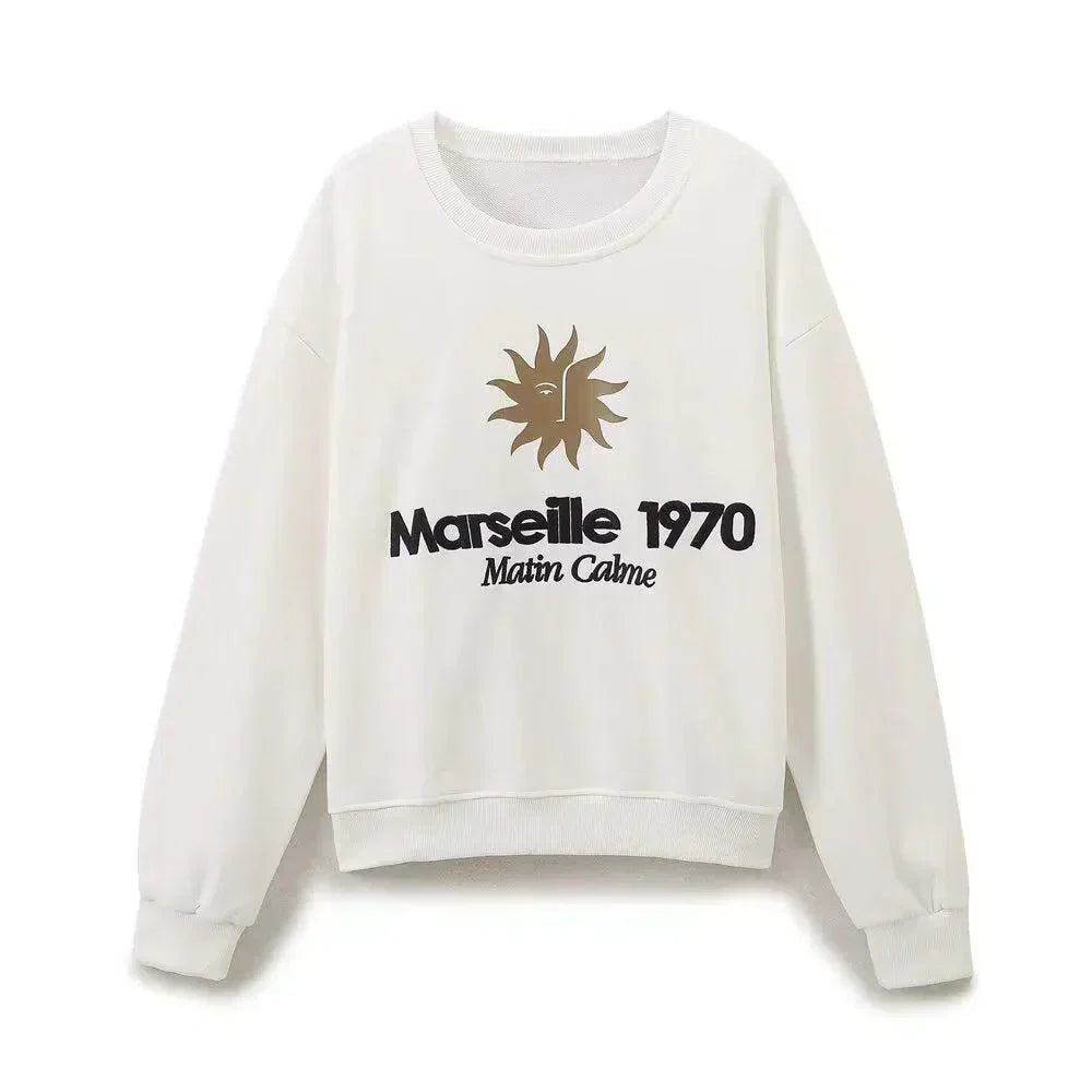 Antoinette – Sweatshirt met ronde hals – Wijde broek – Loungeset