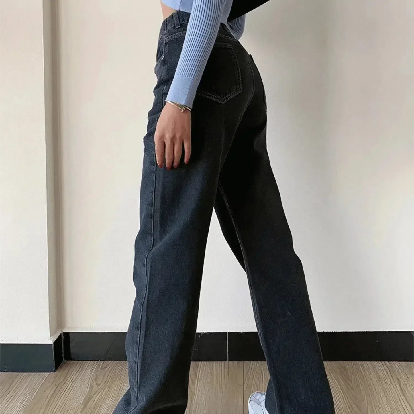 Casila – Asymmetrische sluiting – Rechte jeans