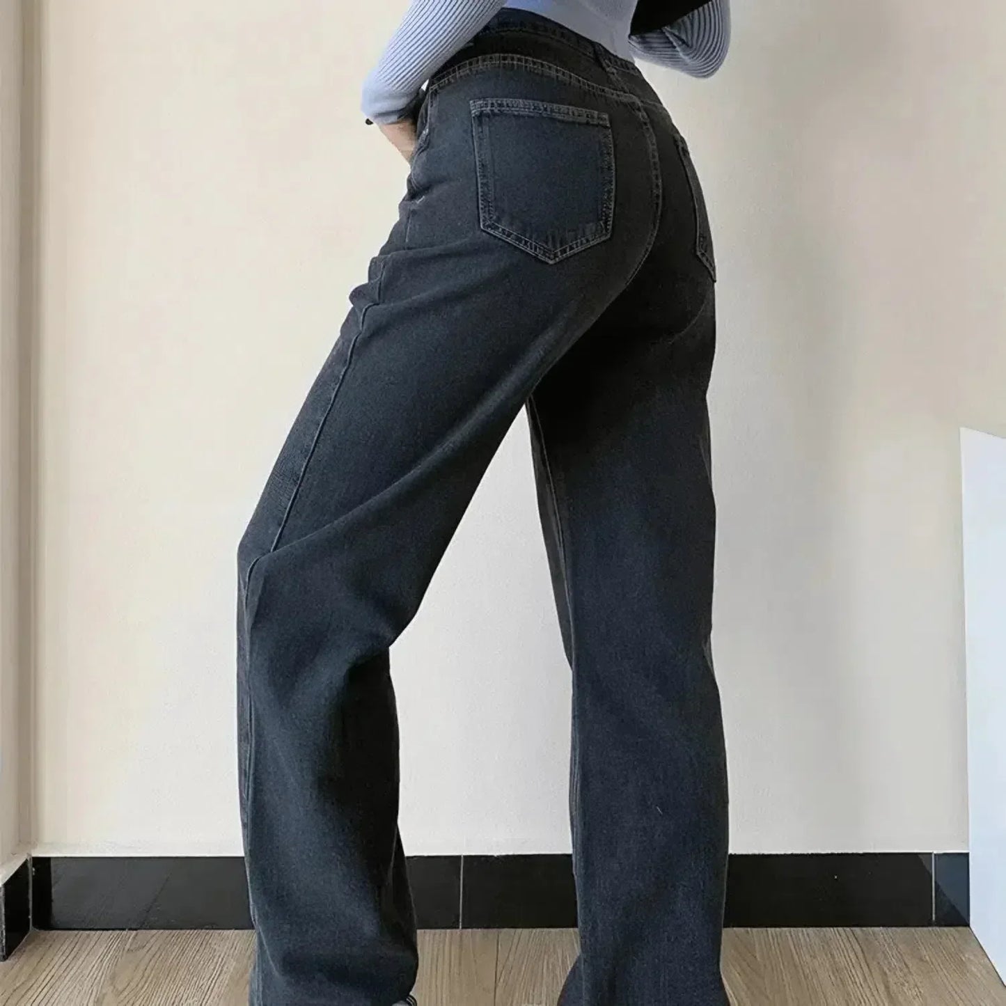 Casila – Asymmetrische sluiting – Rechte jeans