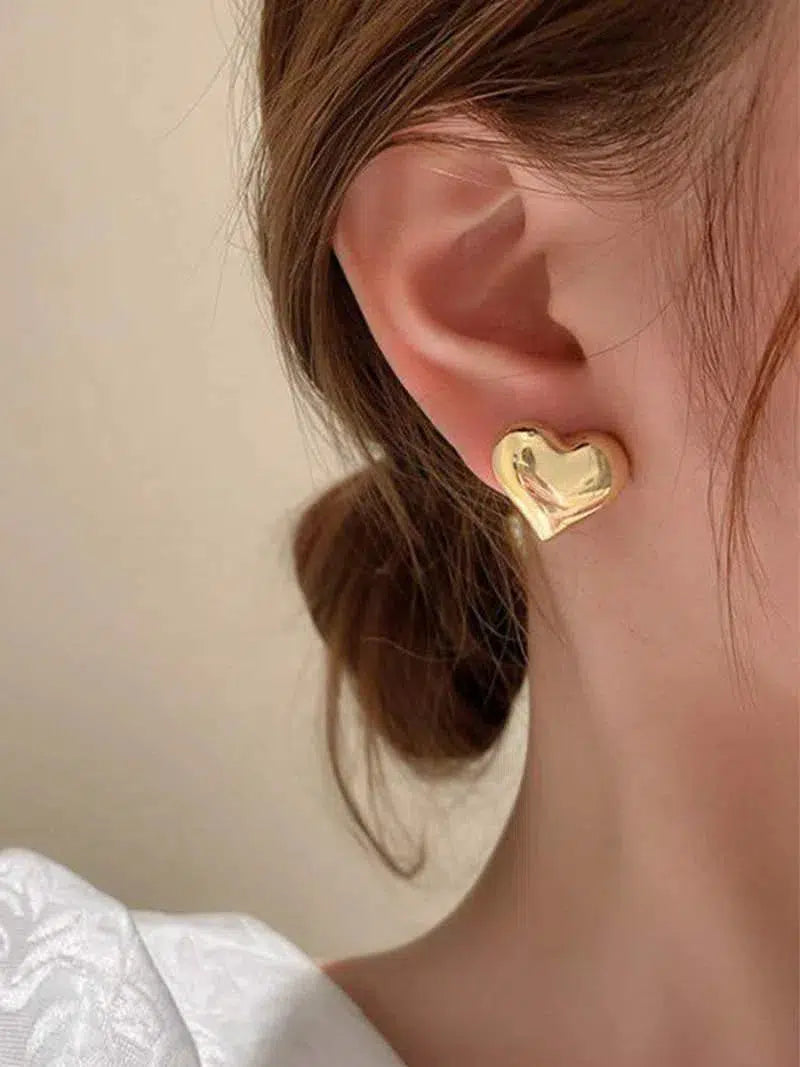 Chunky hart oorbellen - Speelse en elegante uitstraling