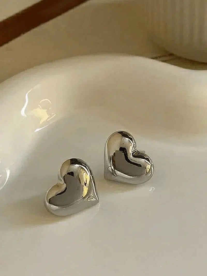 Chunky hart oorbellen - Speelse en elegante uitstraling