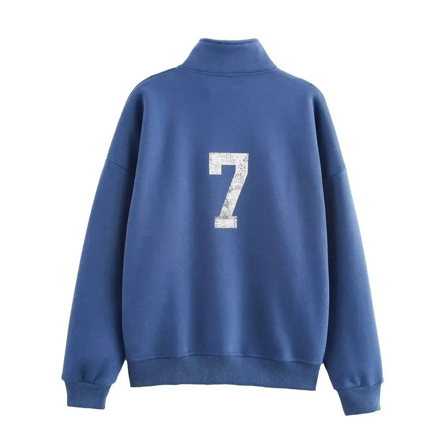 Damaris – Half-zip trui en broek met boorden – LA-loungeset