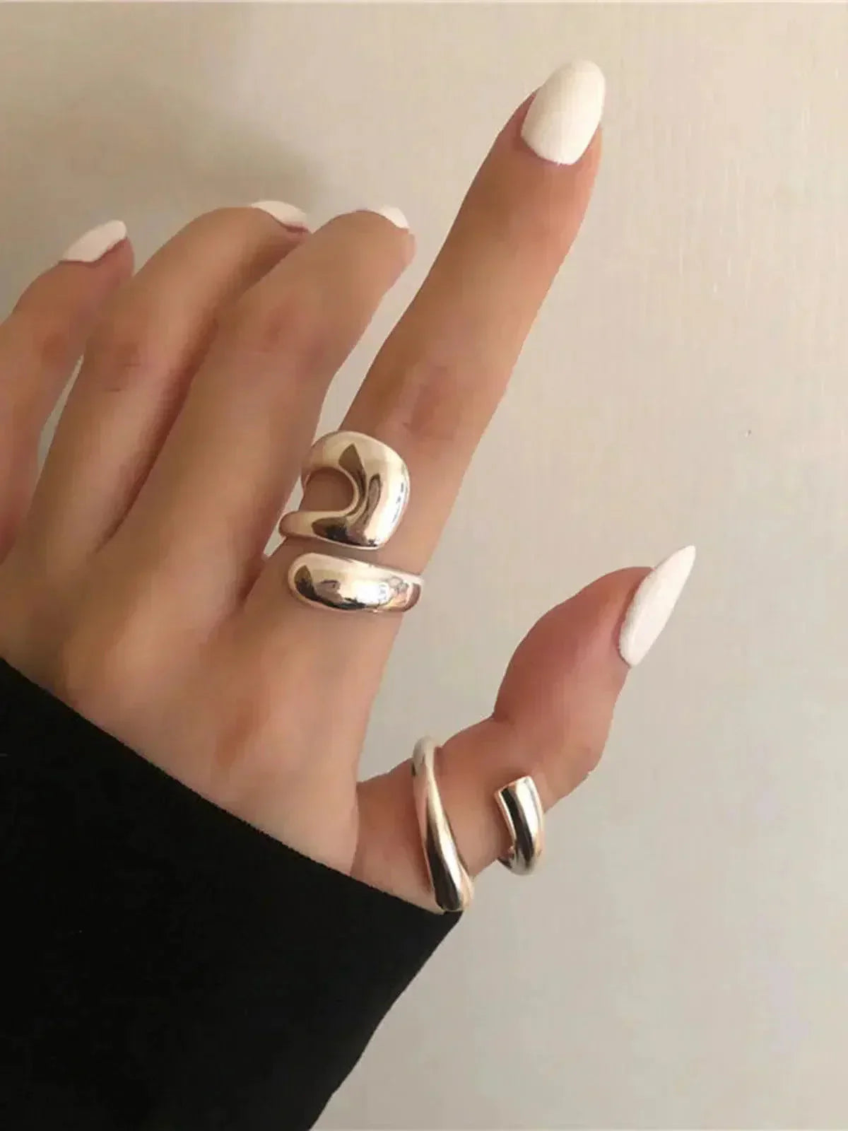 Zilveren ring met hartmotief - Minimalistisch open ontwerp