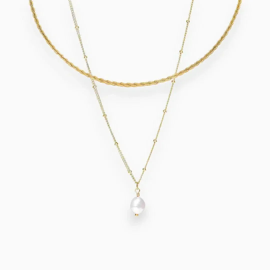 Ketting set met parelhanger - Moderne en elegante uitstraling