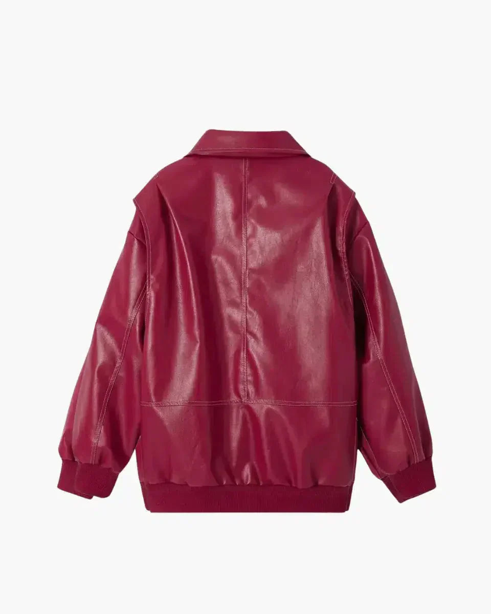 Valentina – Glanzend vegan stijl – Bomberjack