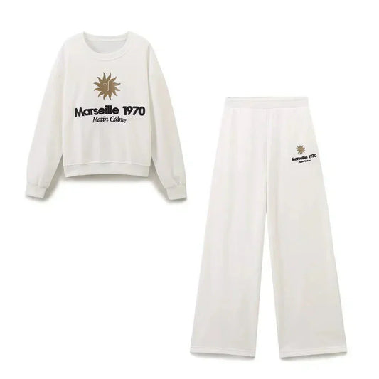 Antoinette – Sweatshirt met ronde hals – Wijde broek – Loungeset