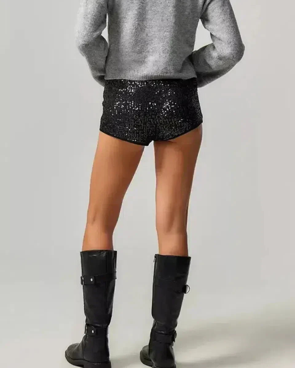 Selora – Pailletten details – Fluwelen feestshort