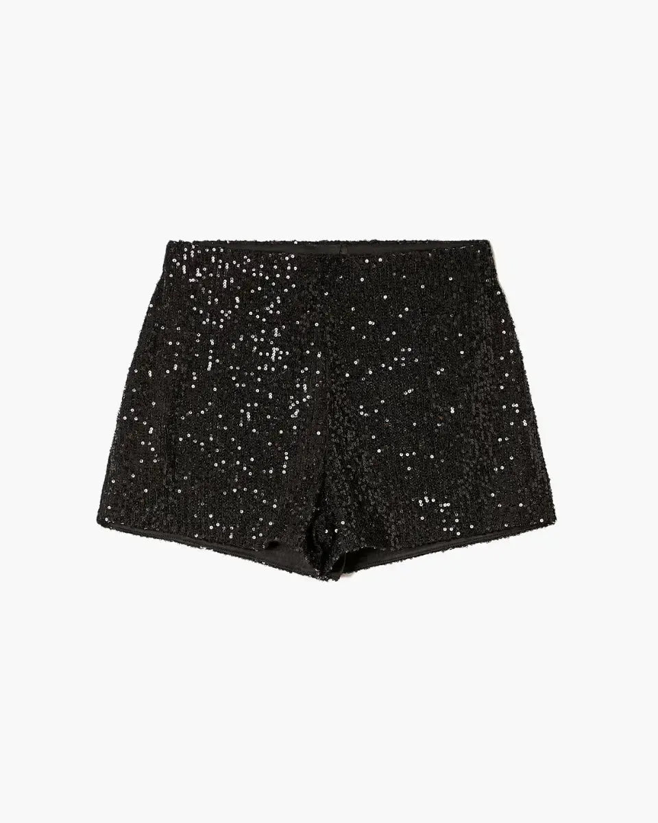 Selora – Pailletten details – Fluwelen feestshort