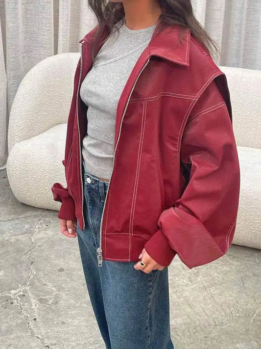 Valentina – Glanzend vegan stijl – Bomberjack